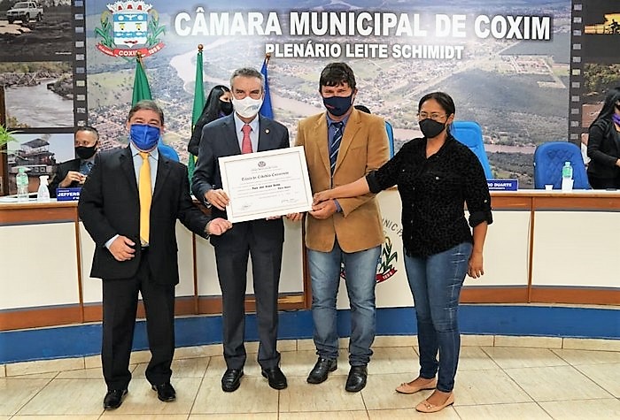 Título de Cidadão Coxinense é conferido a Paulo Corrêa