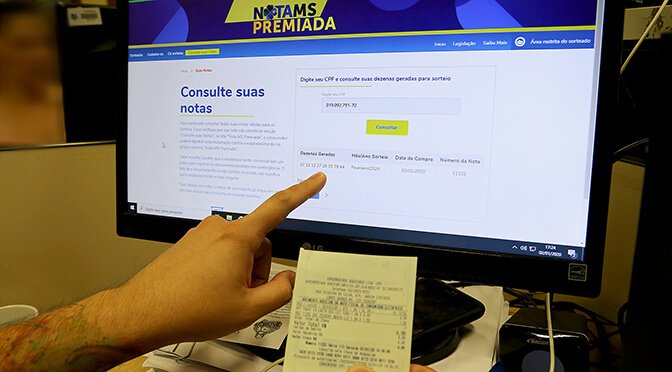 Quem colocou CPF na nota em junho pode ganhar até R$ 300 mil na Nota MS Premiada