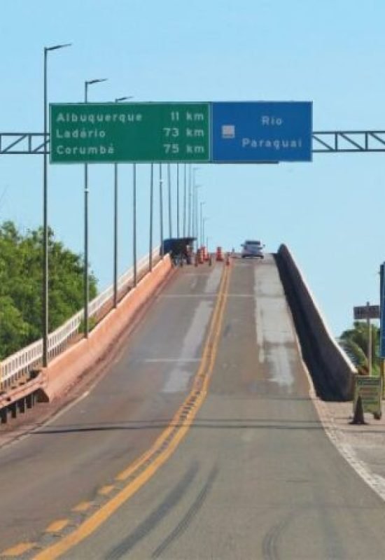 Ponte sobre o Rio Paraguai será interditada por 19 horas na BR-262